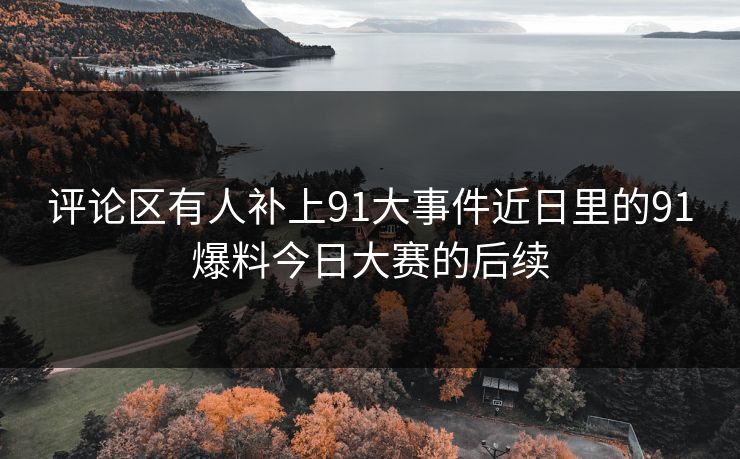 评论区有人补上91大事件近日里的91爆料今日大赛的后续