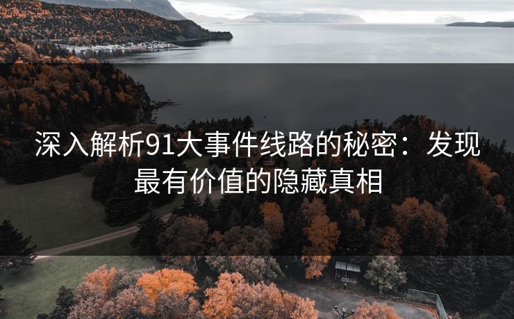 深入解析91大事件线路的秘密：发现最有价值的隐藏真相