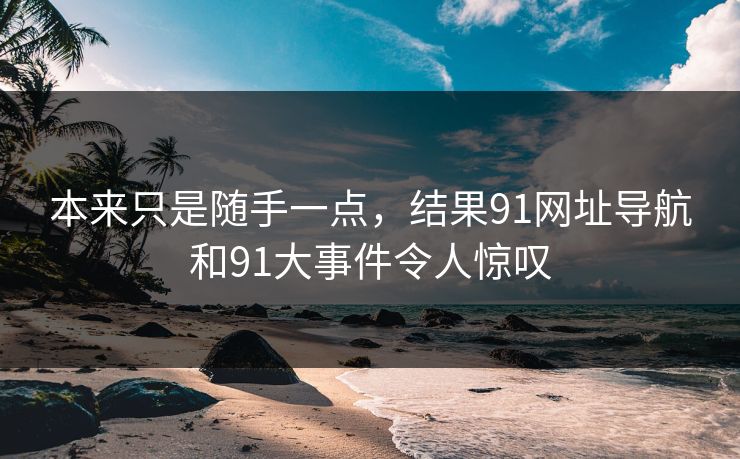 本来只是随手一点，结果91网址导航和91大事件令人惊叹