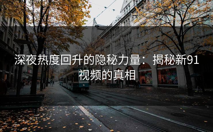 深夜热度回升的隐秘力量:揭秘新91视频的真相